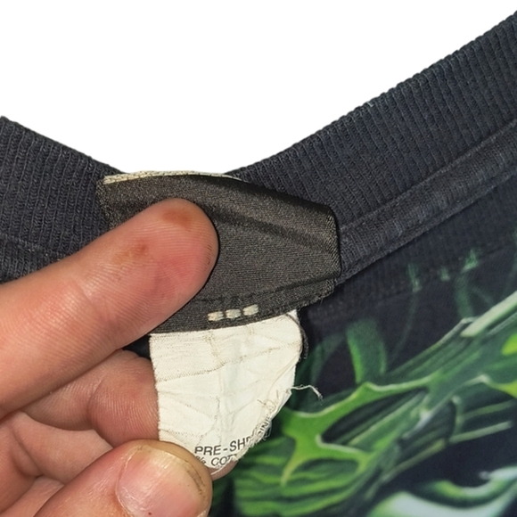 Vtg Liquid Blue 1998 | Green Terminator Skull Bone | Travis Scott | 90's vintage - Picture 11 of 14